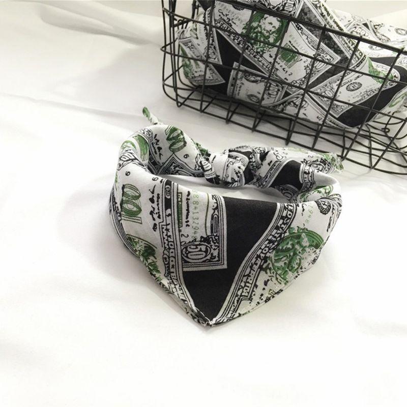 Hip Hop Money Bandana Hair Scarf Wrist Wrap Head Square Scarves Handkerchief