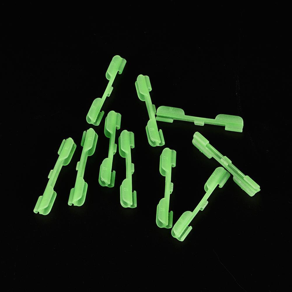 10pcs Night Fishing Rod Tip Light Holder Fishing Tackle Accessory Clip (M)