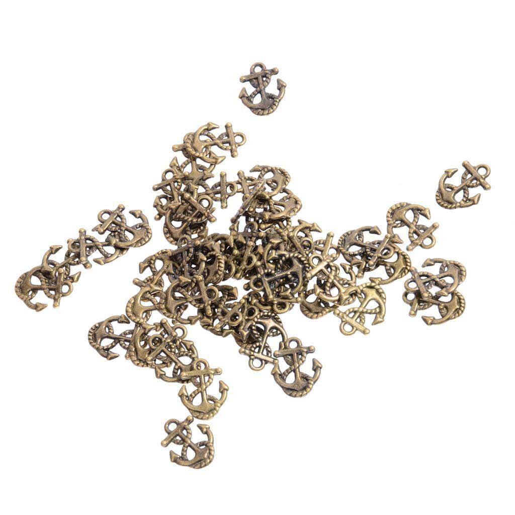 50x Ship  DIY Charms Jewelry Findings Pendant  Crafts Bronze
