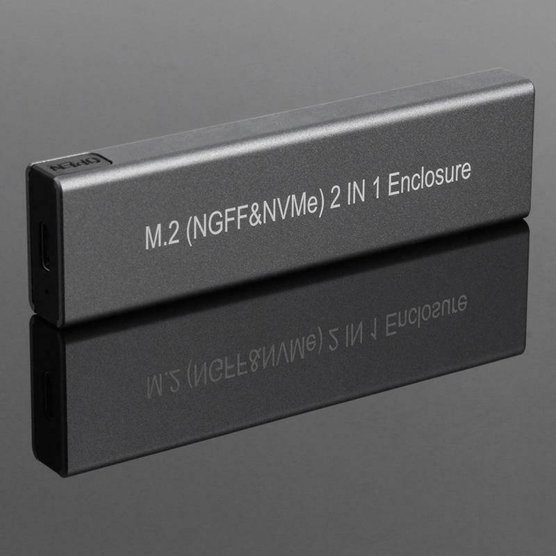 M.2 NVMe NGFF Sata SSD Enclosure Adapter USB C 3.1 10Gbps for PCIe M B+M Key