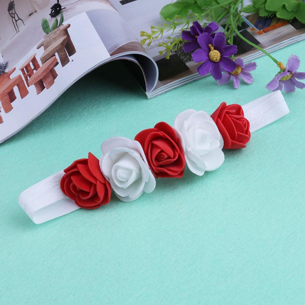 Baby 5 Flowers Headband Hair Band Handmade DIY Headwear Hair Accessories(4)