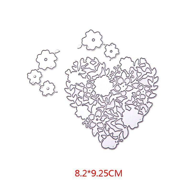 Heart Flower Metal Cutting Dies Stencil DIY Scrapbooking Album Stamp Paper Card