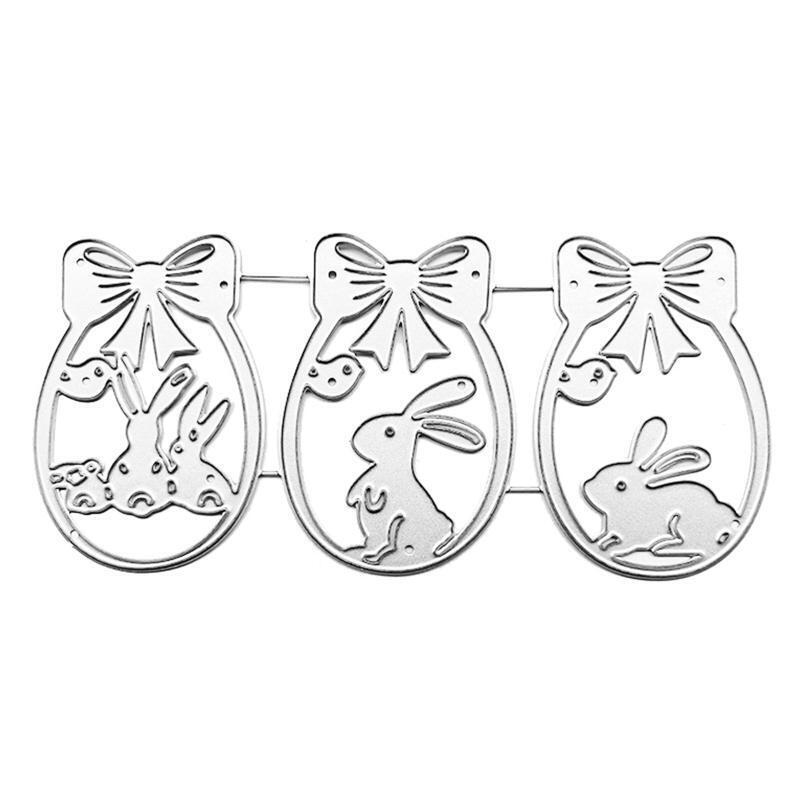 Bow Bunny Egg Metal Cutting Dies Stencil DIY Scrapbooking Album Paper Template