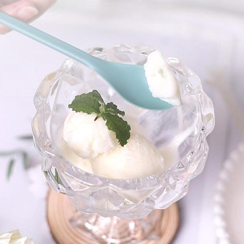 4 Pieces PP Plastic Material Spoons Colorful Stirring Stick Creative Long Handle