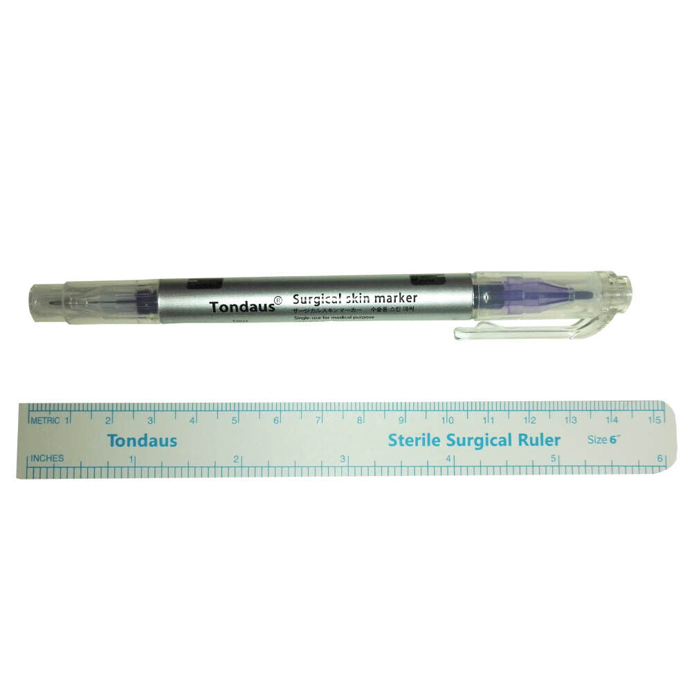 Skin Body Art Measuring Tattoo Eyebrow Marker Pen Microblading Measure Ruler