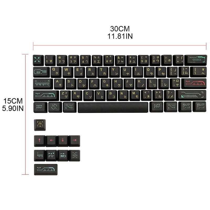 71Keys Set OEM Profile Custom Keycaps PBT Dye Sublimation for Cherry MX Switches