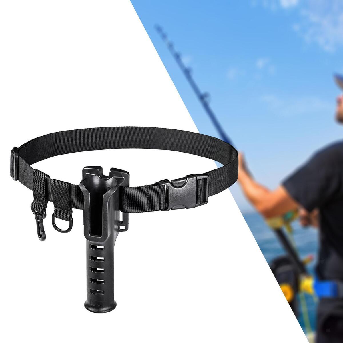 Adjustable Durable Fishing Rod Holder Belt Outdoor Storage Fishing Pole