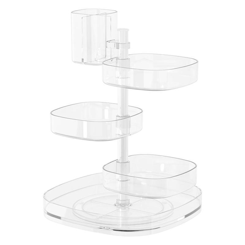 360 Rotating Makeup Organizer 5 Layers Adjustable Spinning Holder Storage Rack