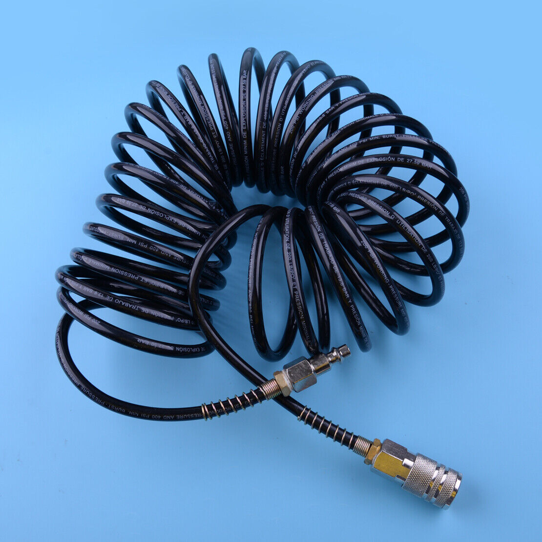 25FT Air Hose Fittings Recoil Pneumatic Air Compressor 200PSI Coupler 1/4" Li