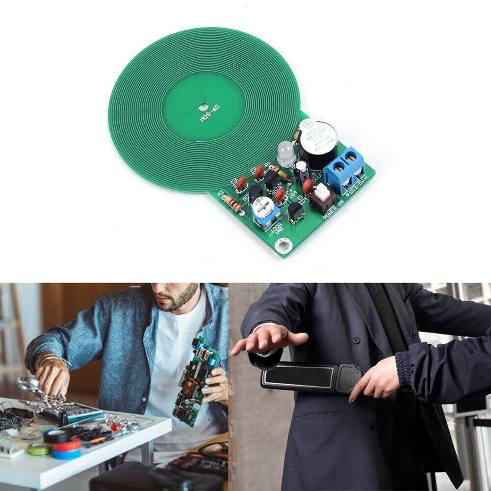 DIY Kit Metal Detector Electronic Parts 3-5V 60mm Non-contact Board Module