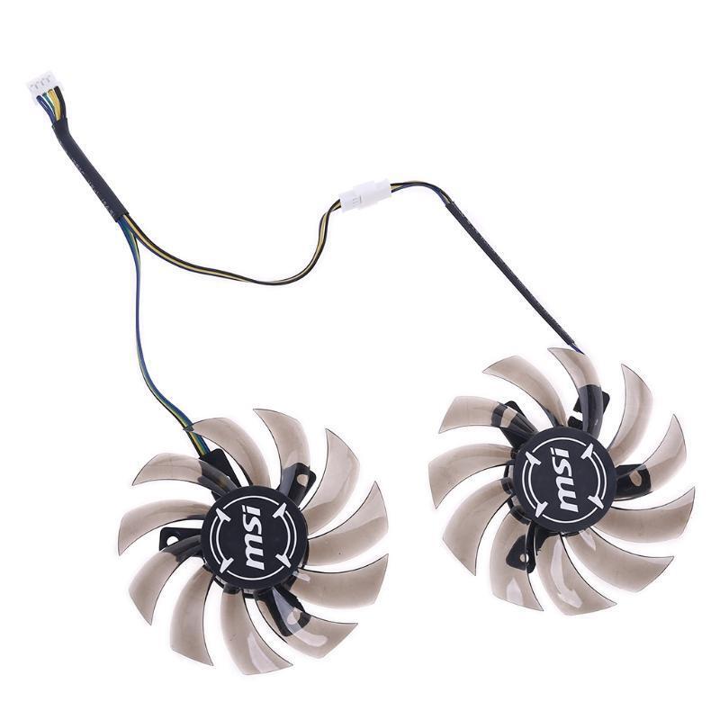 1 Pair FD7010H12S 75mm 4Pin Cooler Fan for MSI GTX R6870 R6790 Graphics Card