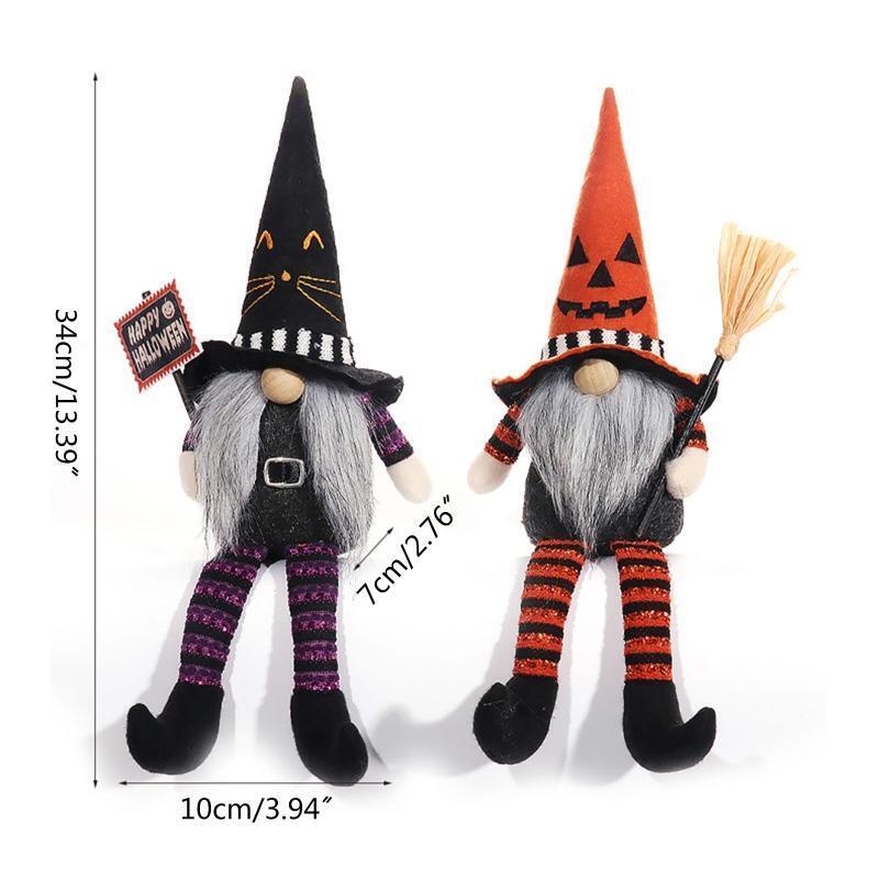 Halloween Gnomes 2pcs/set Long Legs Striped Hat New Year Birthday Wedding Decor