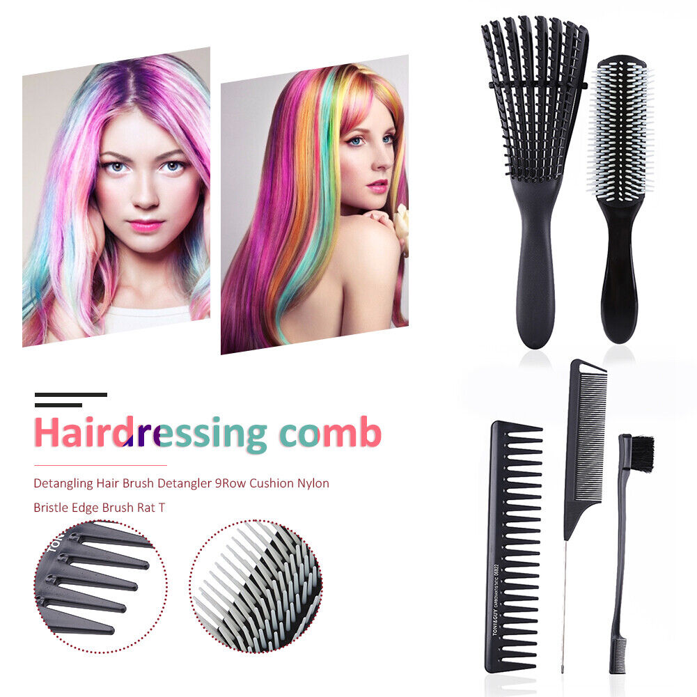 5pcs Hair Brush Comb Set Hair Detangling Comb Massage Brush Styling Tools