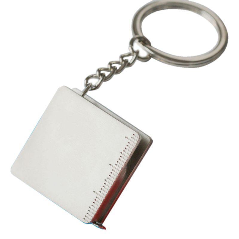 Portable Band Tape Key Chain Metal Ruler Tape Measure Key Ring Line Tape Tools