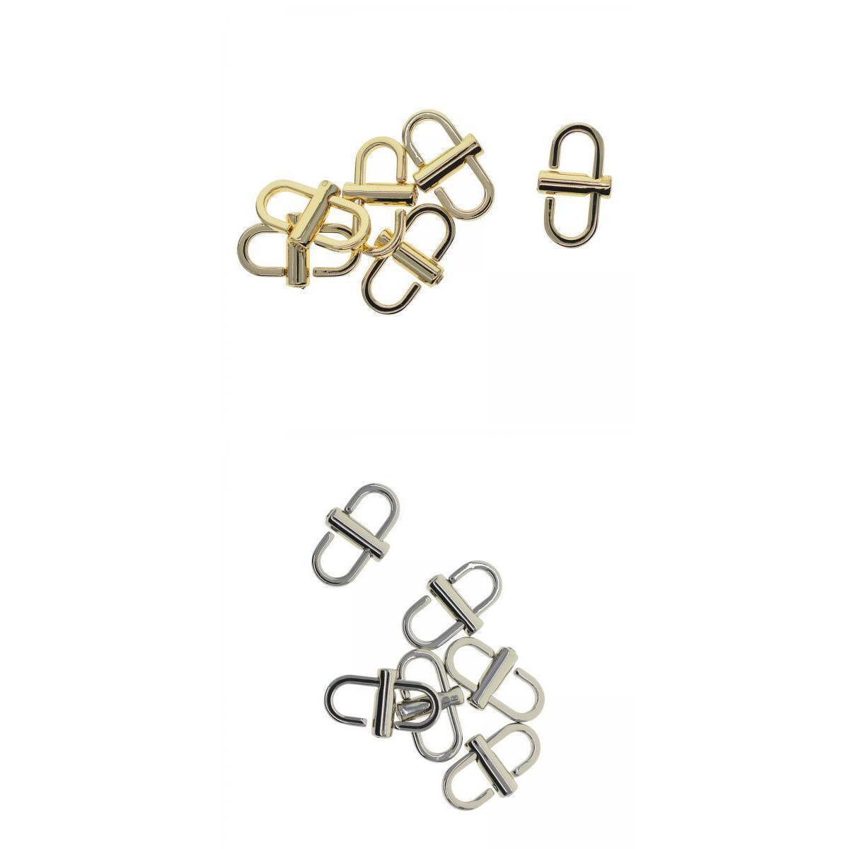 12Pcs Mixed Adjustable Metal Buckles Chain   Strap Shortener
