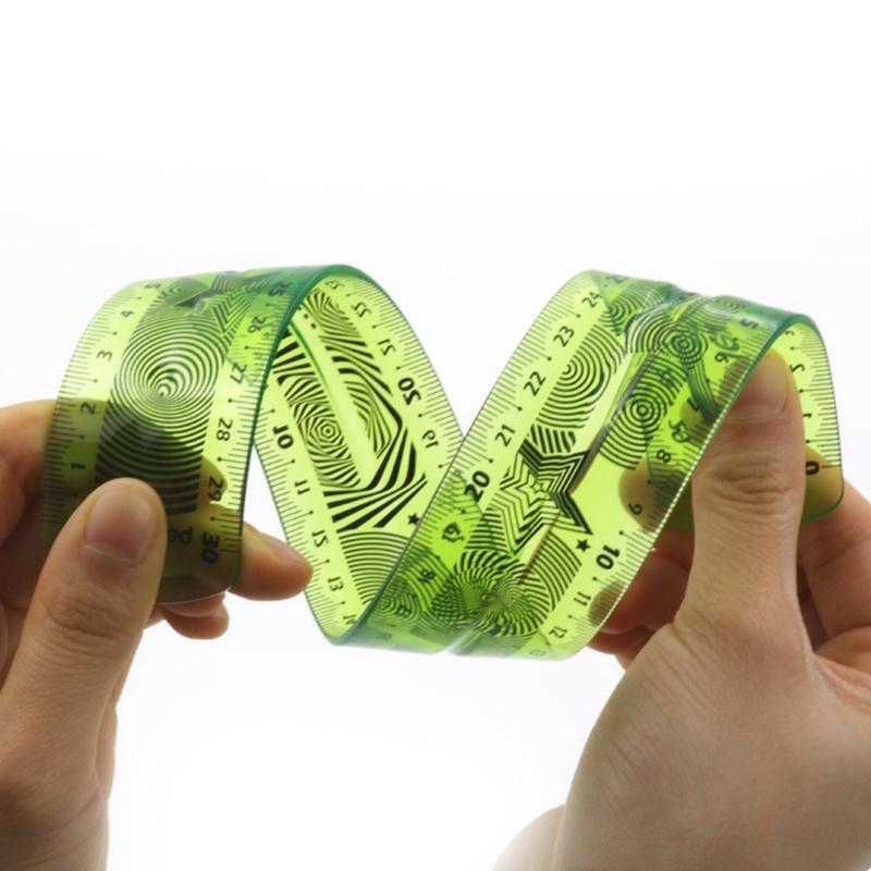 Math Drawing Ruler Soft Plastic Ruler Fit for Circumference Length Measurement