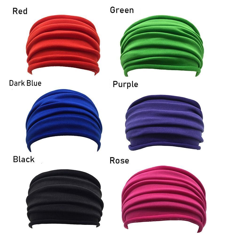 Running Headwrap Stretch Hair Band Wide Sports Headband Fold Yoga Hairband