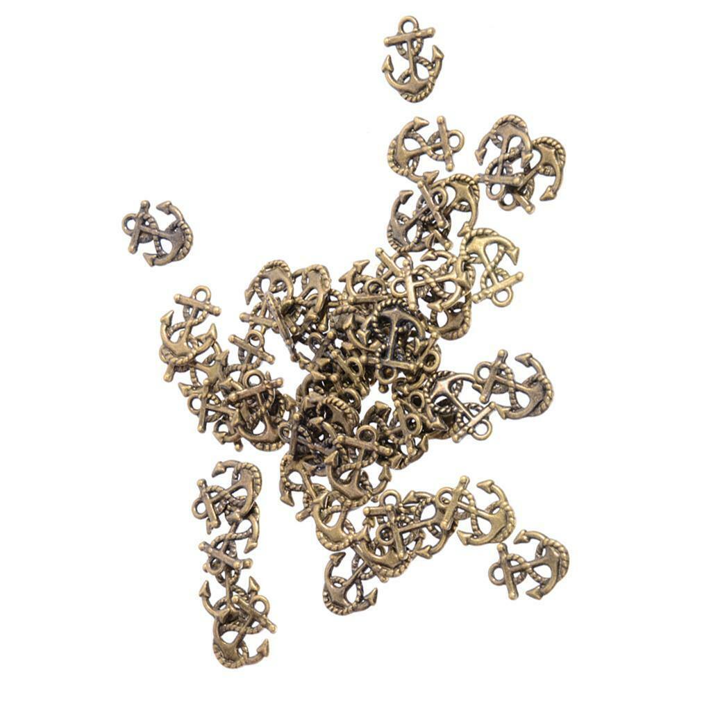 50x Ship  DIY Charms Jewelry Findings Pendant  Crafts Bronze