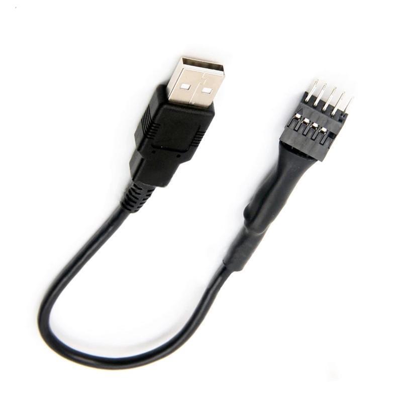 USB to USB Motherboard Header Cable, USB Type A Male to 9 Pin Male Header Cable