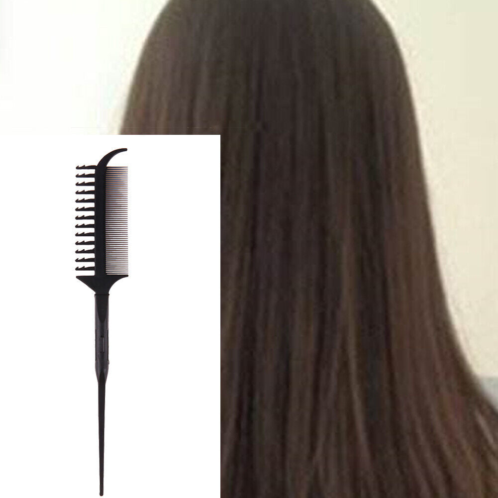 Two Sides Dye Comb Brush Black Barber Tinting Hair Dye Hair Plastic Tool