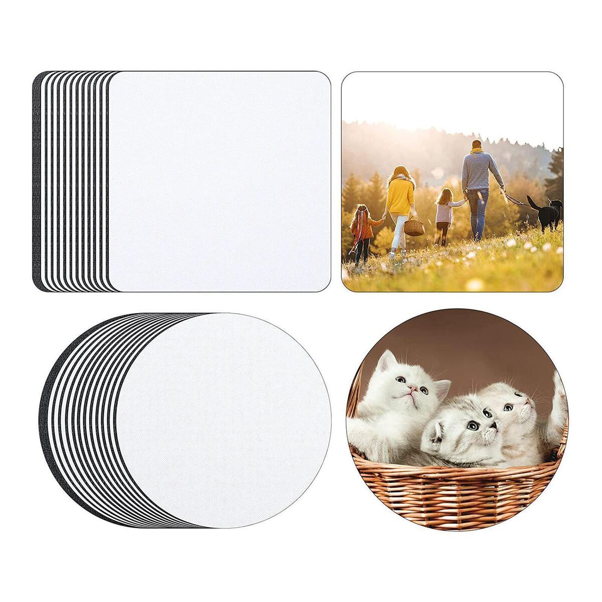 24x Blank Coasters Sublimation Coffee Tea Cup Pad Round Heat Transfer Printing