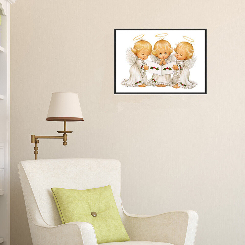 5D DIY Diamond Painting Three Little Angels Cross Stitch Embroidery Mosaic