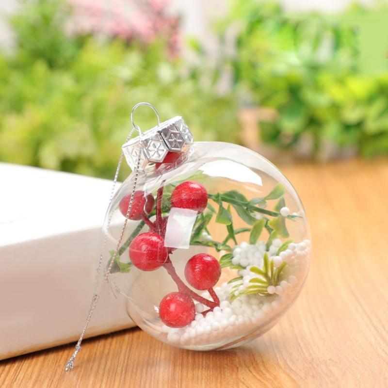 10pcs Shatterproof Plastic Christmas Ball Ornaments Xmas Baubles Hanging Pendant