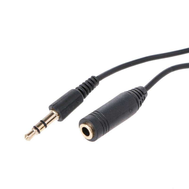 3.5mm Male To Female 3-Pole Plug Jack Stereo Audio Aux Cable With Volume Control