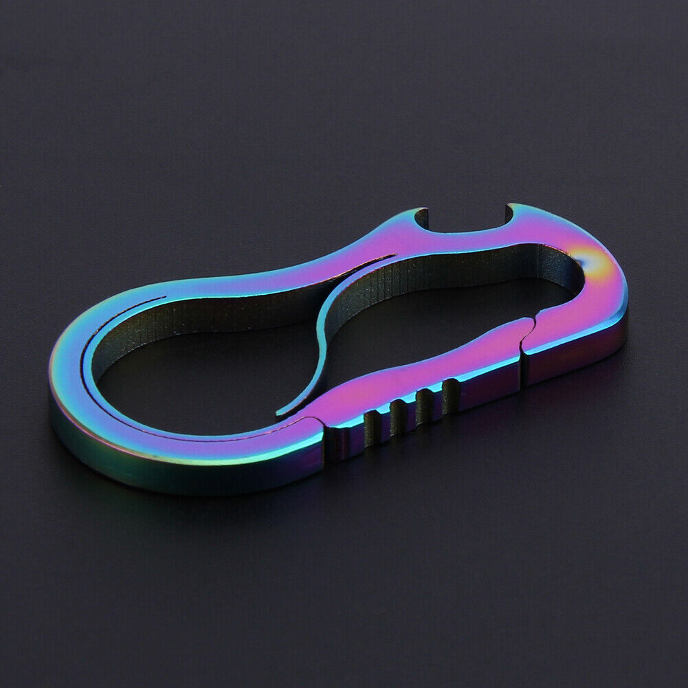 Metal Fast Buckle Outdoor Keychain EDC Equipment Titanium Alloy Carabiner
