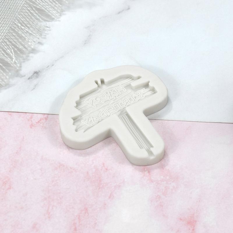 DIY Happy Birthday Shaped Chocolate Molds Cake Decorating Gadgets Fondant Moulds