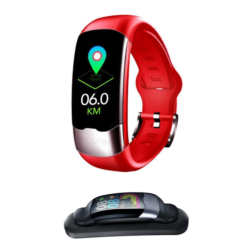 Watch ECG PPG HRV  Oxygen Monitor Waterproof IP68 Red
