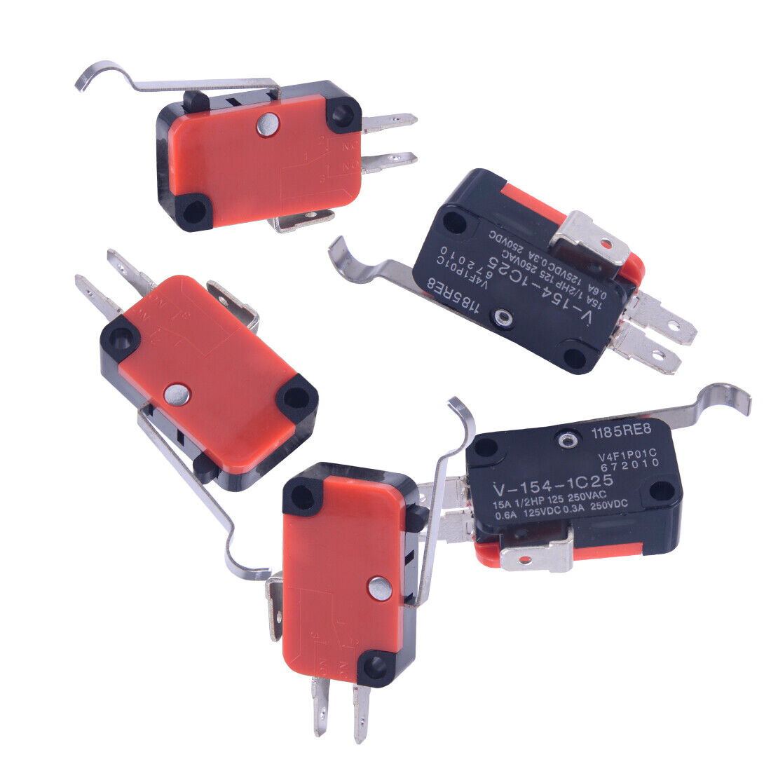 10pcs Micro R Hooked Lever Actuator Type Limit Switch SPDT V-154-1C25 li
