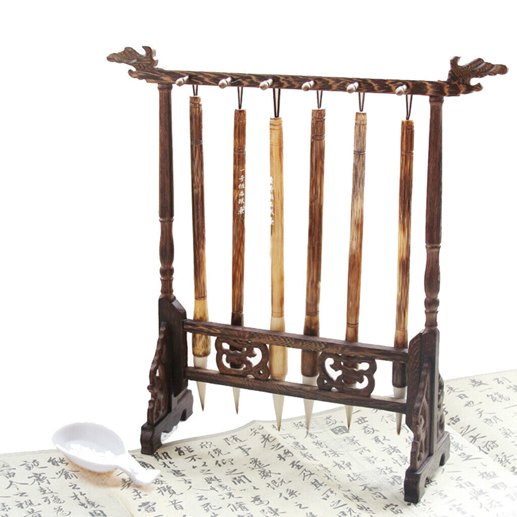 1x Chinese Calligraphy Brush Penholder Kanji Brush Hanger Rack 12pins
