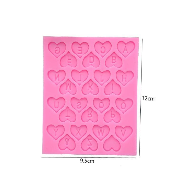 Silicone Chocolate Moulds Heart Letters Shaped Baking Accessories Fondant Moulds
