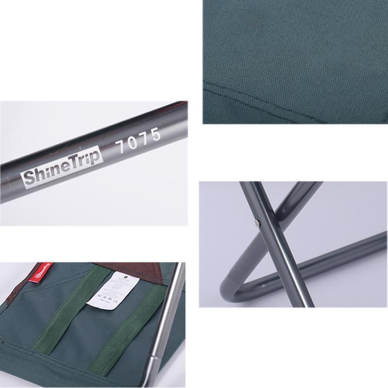 Portable Outdoor Collapsible Stool Aluminium Alloy Folding Chair Camping Seat