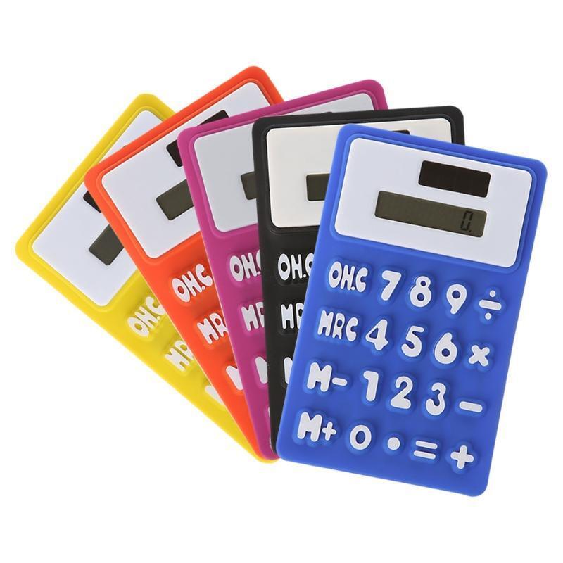 Foldable Pocket Calculator Handheld Solar Silicone Scientific Calculator
