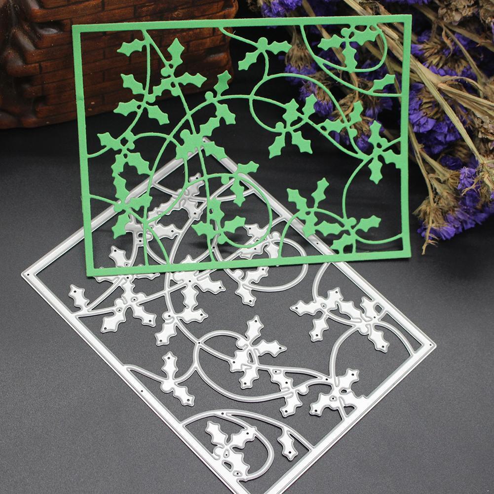 Retangle Leaves Metal Cutting Die Stencil Scrapbook Template Photo Craft
