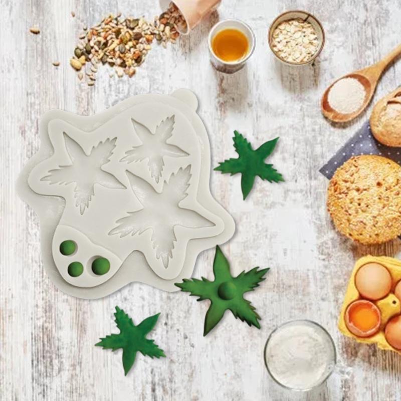 Fondant Moulds Rose Flower Calyx Leaf Shapes Silicone Mold DIY Cake Baking Tools