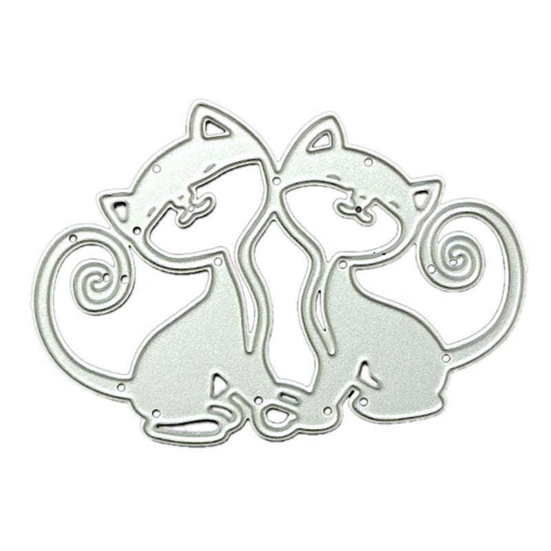 Cats Metal Cutting Dies Scrapbooking Stencil Die Cuts Card Embossing DIY Photo