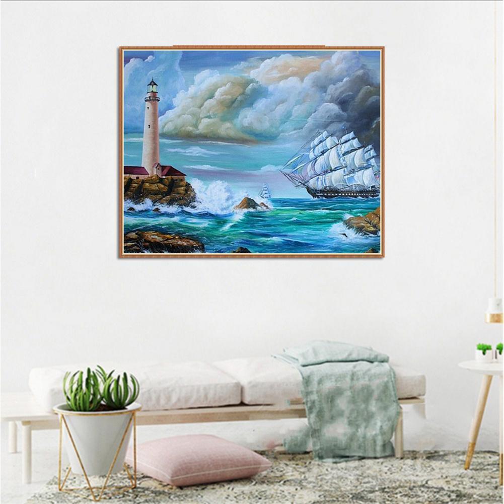 Sea Full Drill Diamond Painting DIY Embroidery Kits Cross Stitch Art Decor