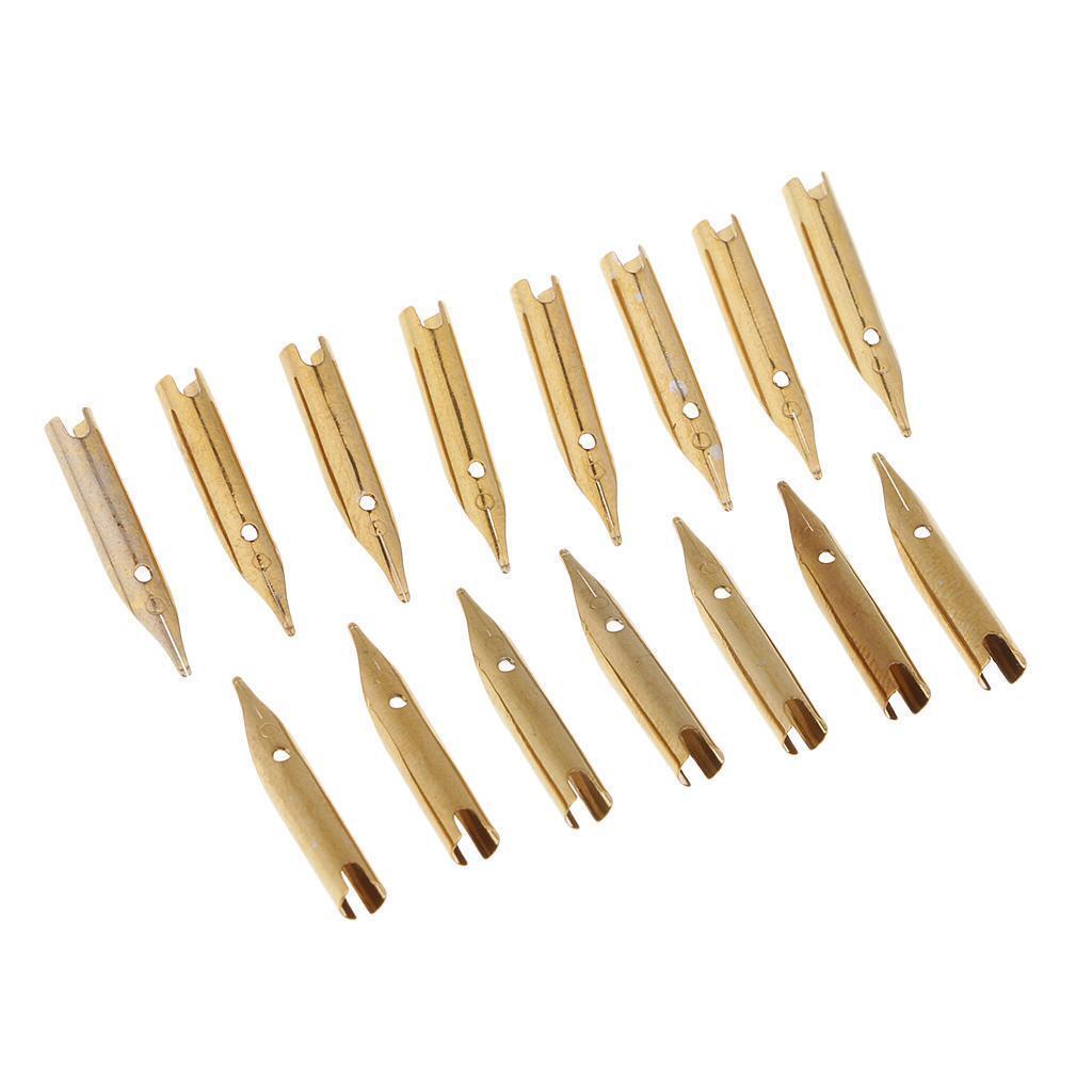 15 Pcs Universal Fountain Pens Nib Pen Tips 0.5 mm for Lettering and Drawing