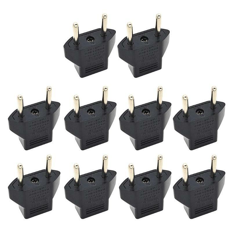10 Pcs US To EU Plug Travel Charger Power Socket Adapter Converter Type C Plug