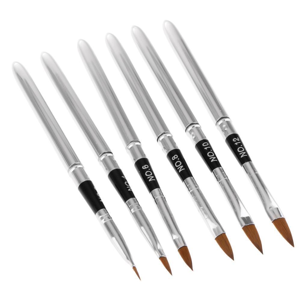 6pcs Mermaid Tail Stick UV Gel Polish Nails Art Drawing Painting Pen Brushes