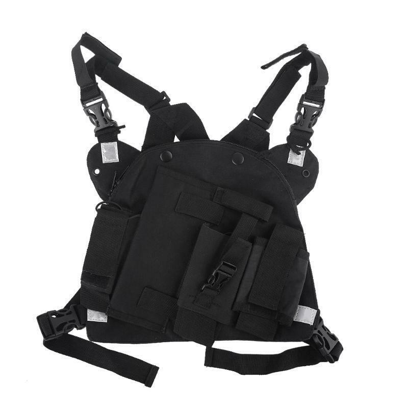 Radio Walkie Talkie Harness with Zipper for   Front Pack Vest Pouch Carry Case