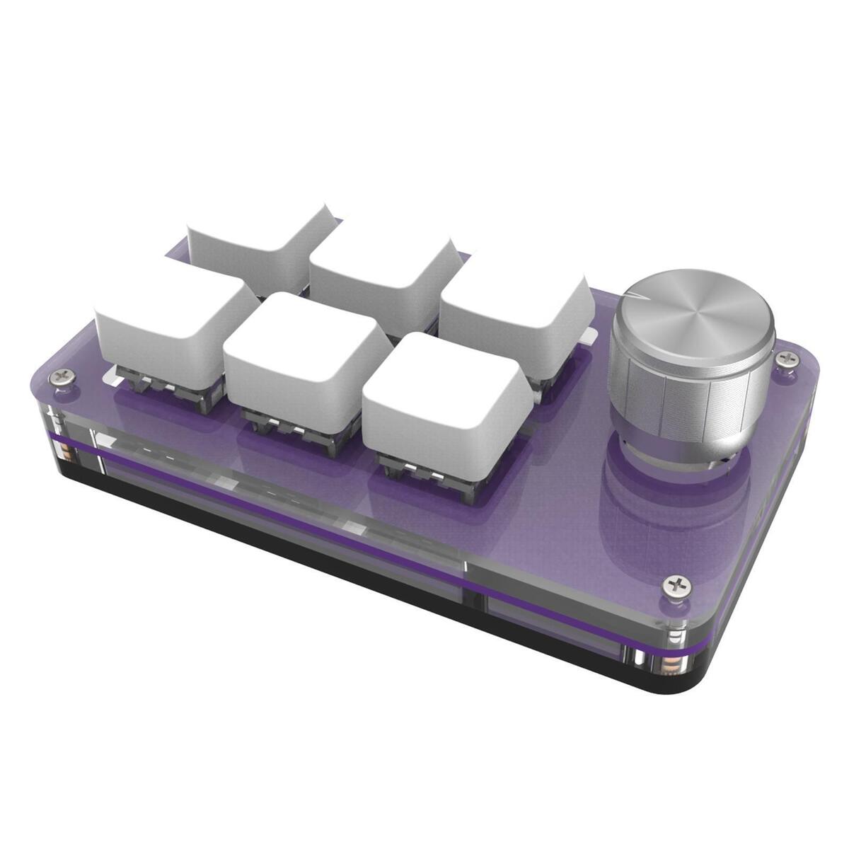 Mini Keyboard Hot Swappable with Knob DIY Gaming Keypad for Computer Laptop