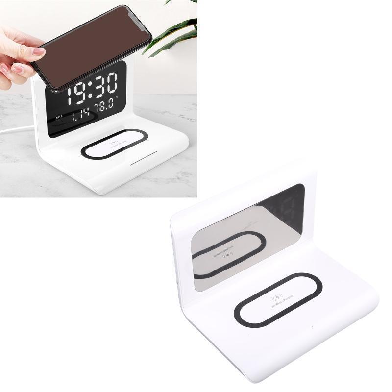 CellPhone Fast Wireless Charging Station 10W with  Alarm Clock/ Calendar