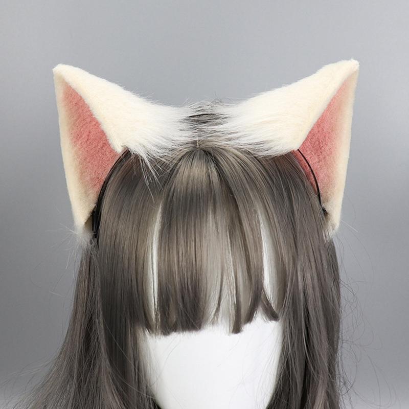 Women Girls Cute Cartoon Fox Ears Shaped Headband Gradients Durable Hair Hoop