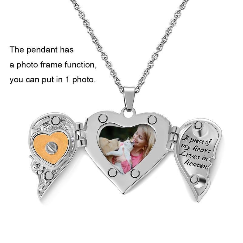 Dainty Heart Shape Urn Necklace for Ashes Personalized Cremation Jewelry for Men