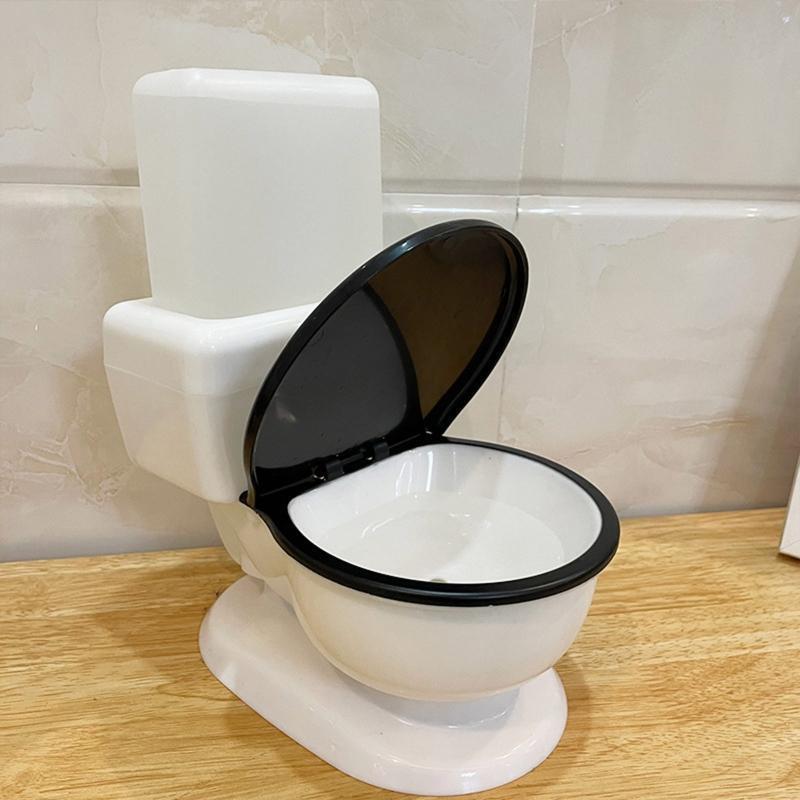 Cat Water Fountain Toilet Shape Gravity Fed Water Dispenser 650mL No Filter