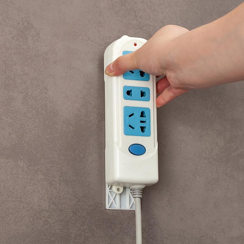 Power Strip Bracket Plug-in Socket Cable Fixer for Improve Line Clutter Durable